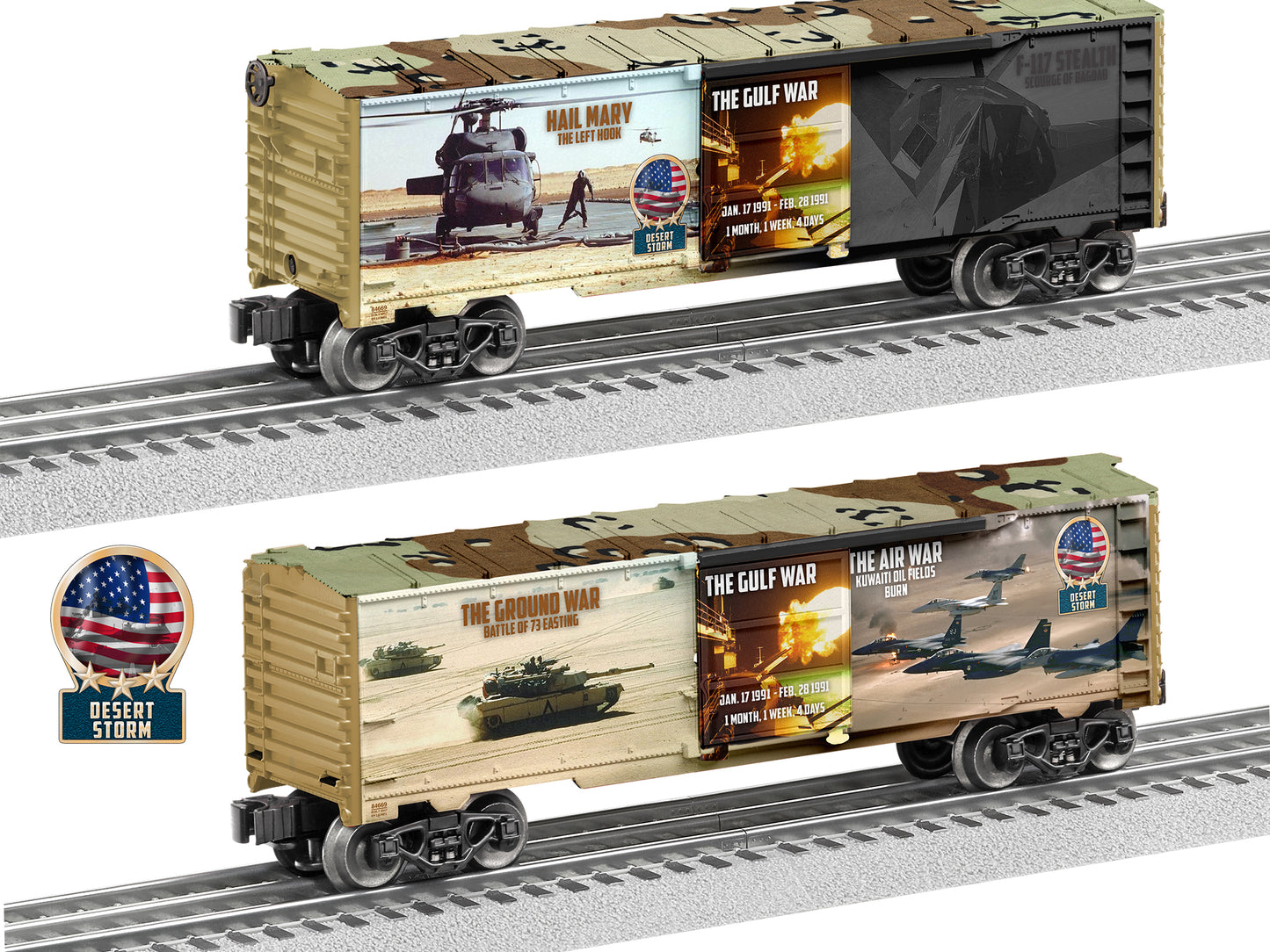 Lionel 6-84669 O Gauge USA Desert Storm Boxcar