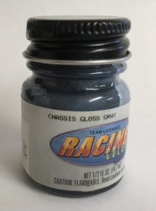 Testors 52747 Chassis Gloss Gray Racing Colors Enamel Paint - 1/2 oz. Bottle