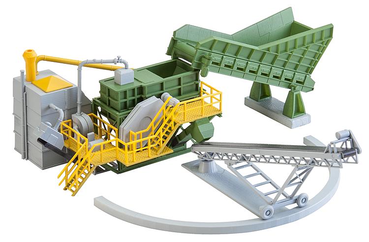 Faller 130173 HO Jaw Crusher with Conveyor Belt – Trainz