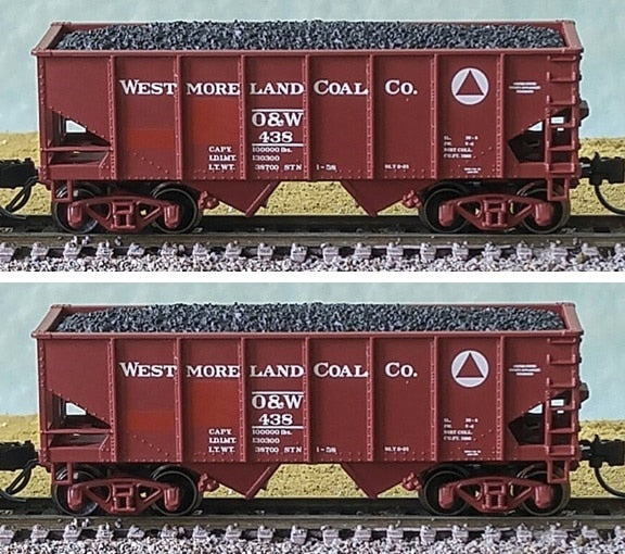 Bluford Shops 60422 N Ontario & Western 2-Bay USRA Hoppers (Set of 2)