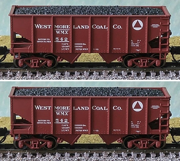 Bluford Shops 60412 N Westmoreland Coal 2-Bay USRA Hoppers (Set of 2)