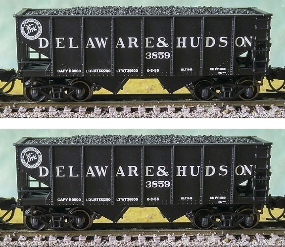 Bluford Shops 60372 N Delaware & Hudson 2-Bay USRA Hopper (Pack of 2)