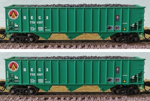 Bluford Shops 14562 N SECX 70-Ton 3-Bay 14-Panel Hopper w/Load (Pack of 2)