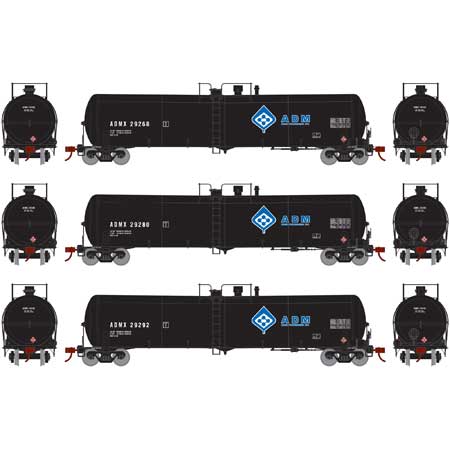 Athearn 28273 HO ADM RTR 30,000 Gallon Ethanol Tank Car #2 (Set of 3)