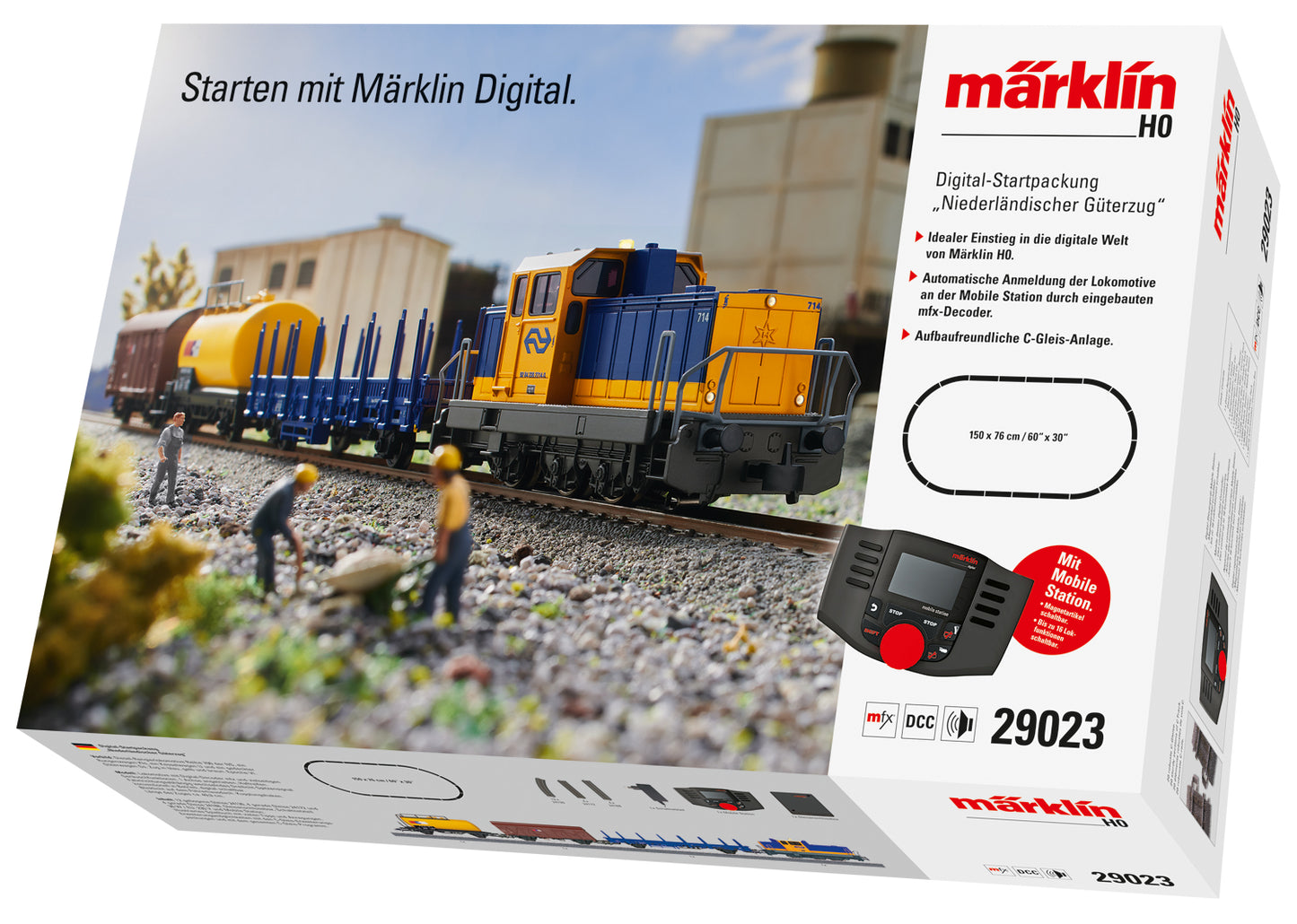 Marklin 29023 Dutch Digital HO Gauge Freight Starter Train Set 110V