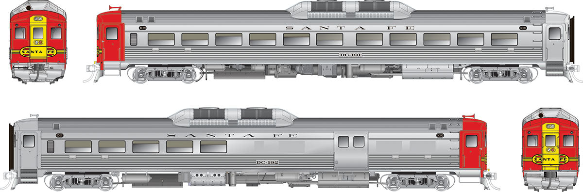 Rapido Trains 16103 HO Atchison Topeaka Santa Fe Budd RDC-1 #191 & 192