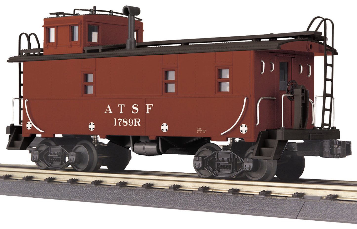 MTH 30-77335 O Gauge Santa Fe RailKing Offset Steel Caboose Car #1789R
