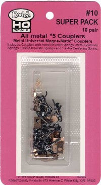 Kadee HO #10 Bulk Pack - 10 Pair No.5 Knuckle Couplers Without Draft Gear Boxes 4 thumbnail image