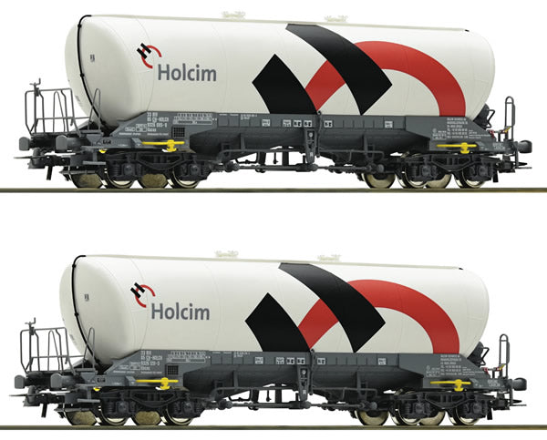 Roco 76145 HO Holcim Silo Wagon Set (Pack of 2)