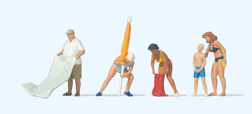 Preiser 10694 HO Ready for Sunbathing Figures (Set of 5)