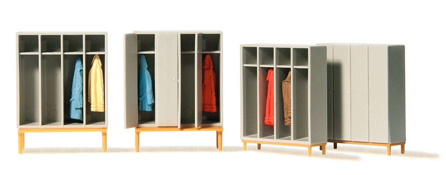 Preiser 17188 HO Wardrobe Lockers Interior Plastic Model Kit
