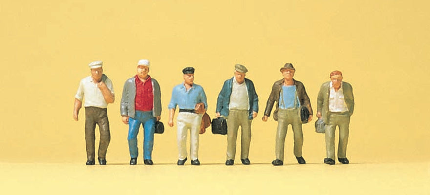 Preiser 74012 1:100 Factory Workers Figures (Set of 6)