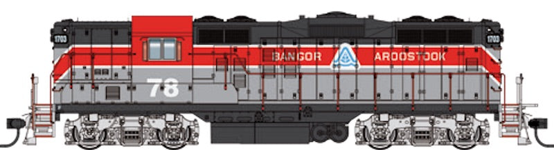 Walthers 920-47873 HO Bangoor & Aroostook GP9 with Standard DC #80