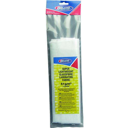 Deluxe Materials BD13 Lightweight Fibreglass Cloth 1.5 oz, 1 Sq. Meter, White