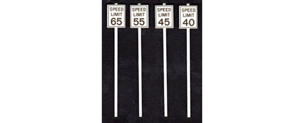 Tichy 3544 S High Speed Limit Signs (Pack of 8)