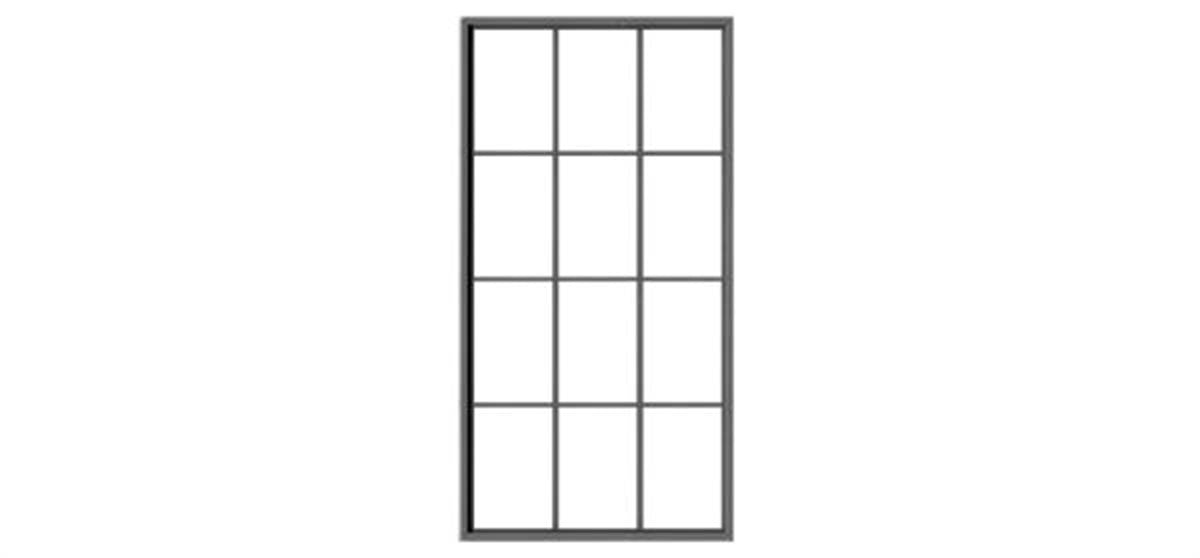 Tichy 2089 O 64" x 126" 12 Pane Masonry Window (Pack of 4)