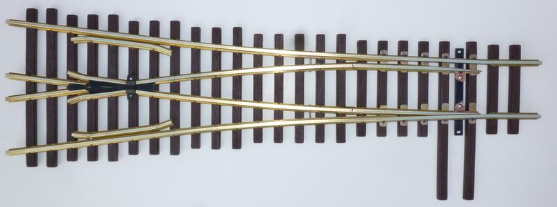 Sunset Valley RR SW 4 BR WYE Narrow Gauge #4 40" 45mm Brass WYE Switch