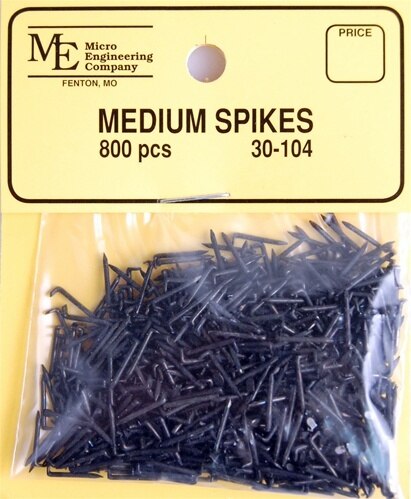 Micro Engineering 30-104 3/8" Medium Blackened Metal Spikes (Pack of 800)