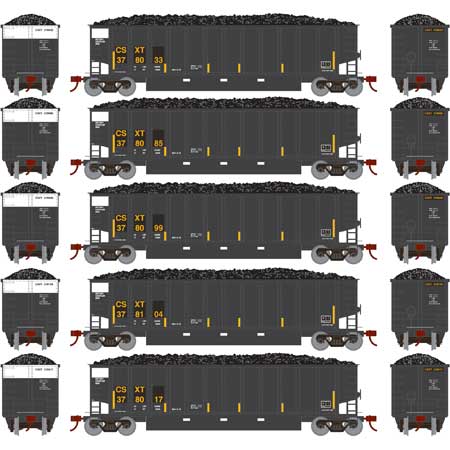 Athearn 25011 N CSX Bethgon Coalporter with Load #2 (Pack of 5)