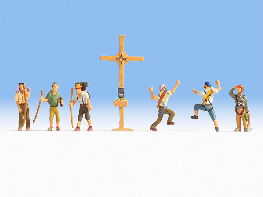 Noch 15874 HO Mountain Hikers with Cross Figures (Set of 7)