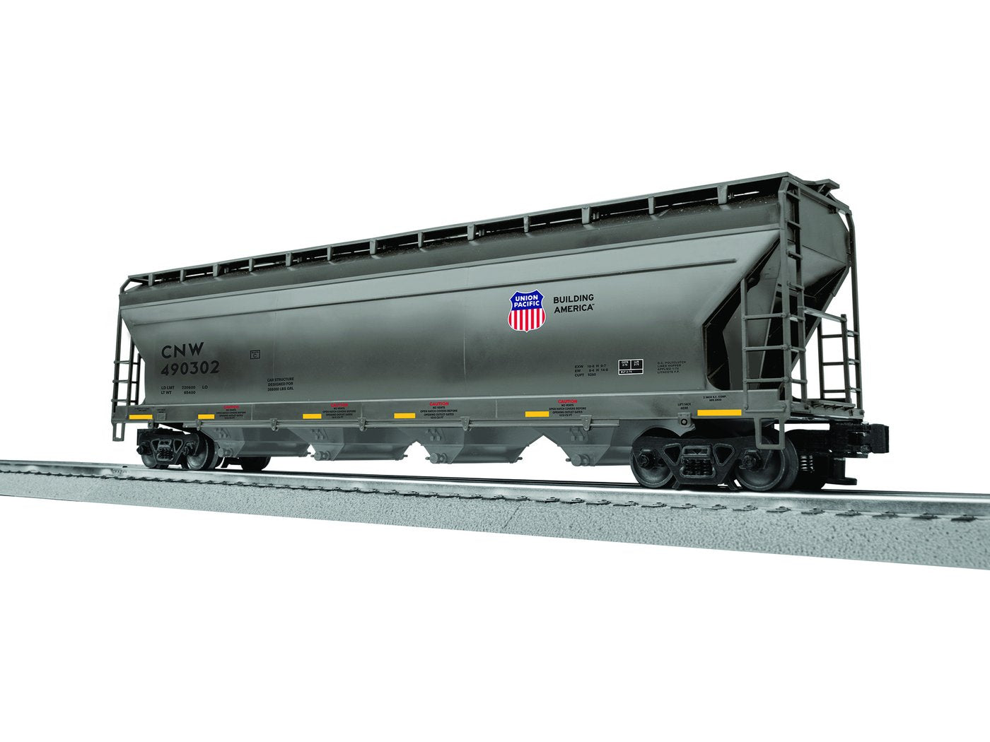 Lionel 3-17160 O Chicago & North Western 4 Bay Hopper Covered Hopper (Pack of 6)