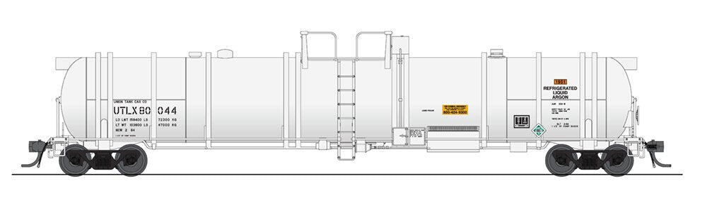 Broadway Limited 6156 HO UTLX White Cryogenic Tank Car (Pack of 2)