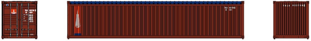 JTC Model Trains 402003 N Transamerica Pyramid 40' Canvas/Open Top Containers