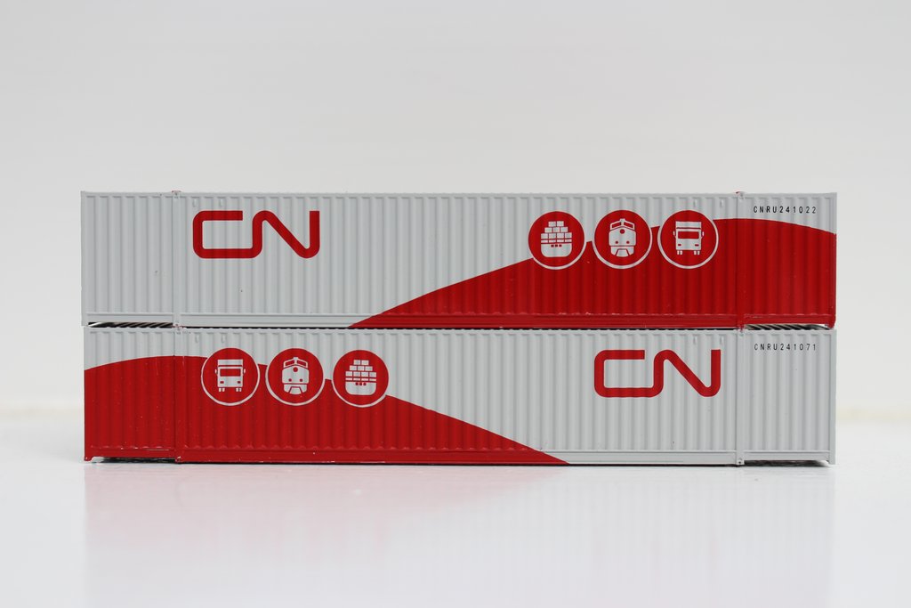 JTC Model Trains 535070 N CN Red "Multimodal" 53' High Cube 6-42-6 Container