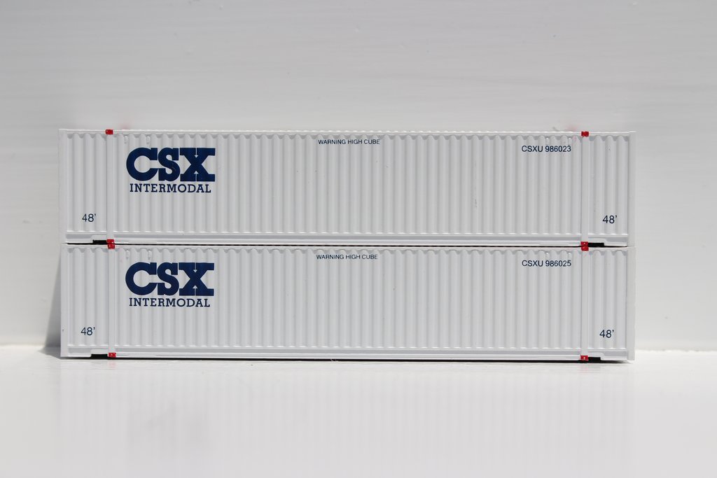 JTC Model Trains 485009 N CSX Intermodal 48'' HC 3-42-3 Corrugated Containers