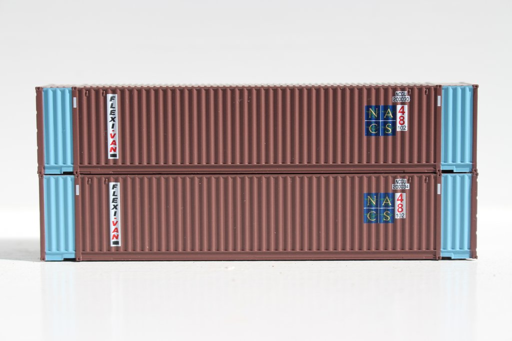JTC Model Trains 485016 N GENSTAR 48'' High Cube Flexi-Van NACS 3-42-3 Container