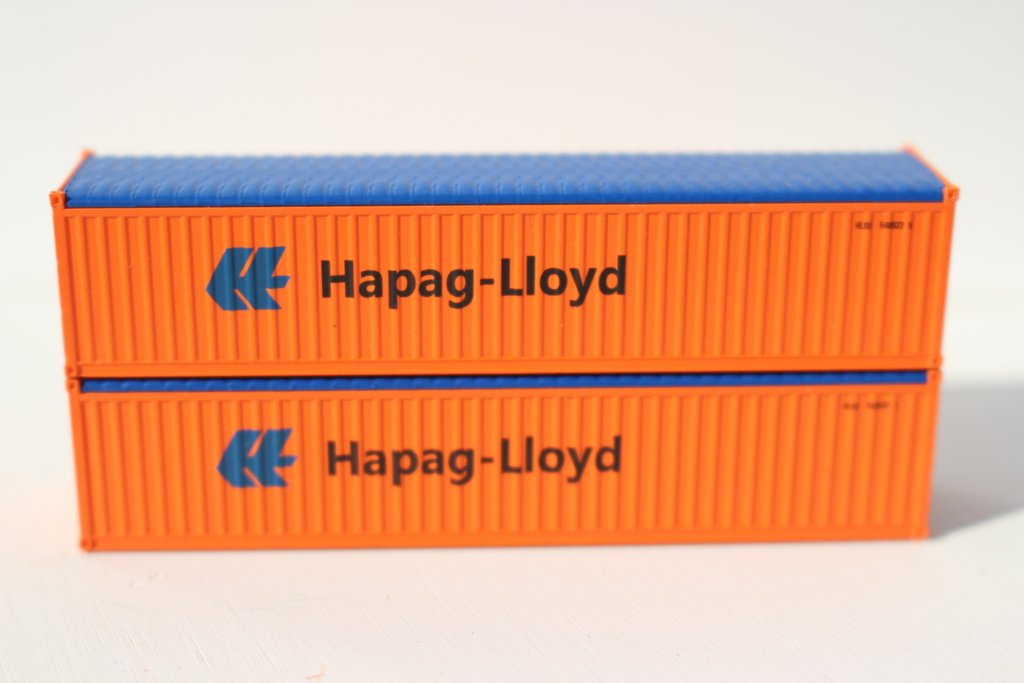 JTC Model Trains 402001 N Hapag Lloyd 40' Orange Canvas/Open Top Containers