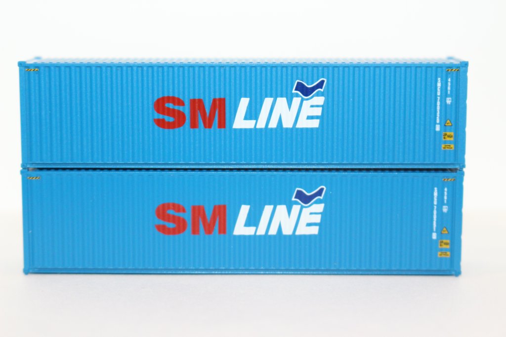 JTC Model Trains 405019 N SM Line 40' High Cube Containers with Magnetic System