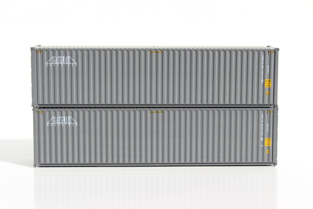 JTC Model Trains 405021 N Gateway 40' High Cube Containers with Magnetic System