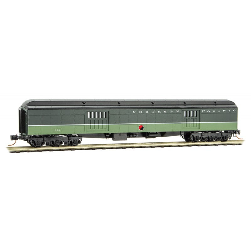 Micro-Trains 14700320 N Northern Pacific 70' Heavyweight Baggage Car #1590