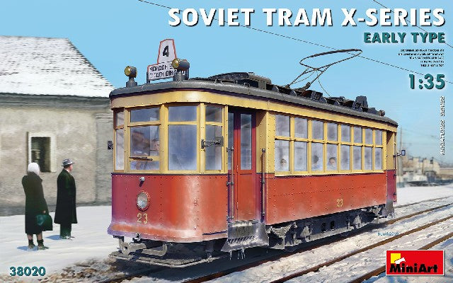 MiniArt 38020 1:35 Soviet Tram X-Series Early Type Tramcar Plastic Model Kit