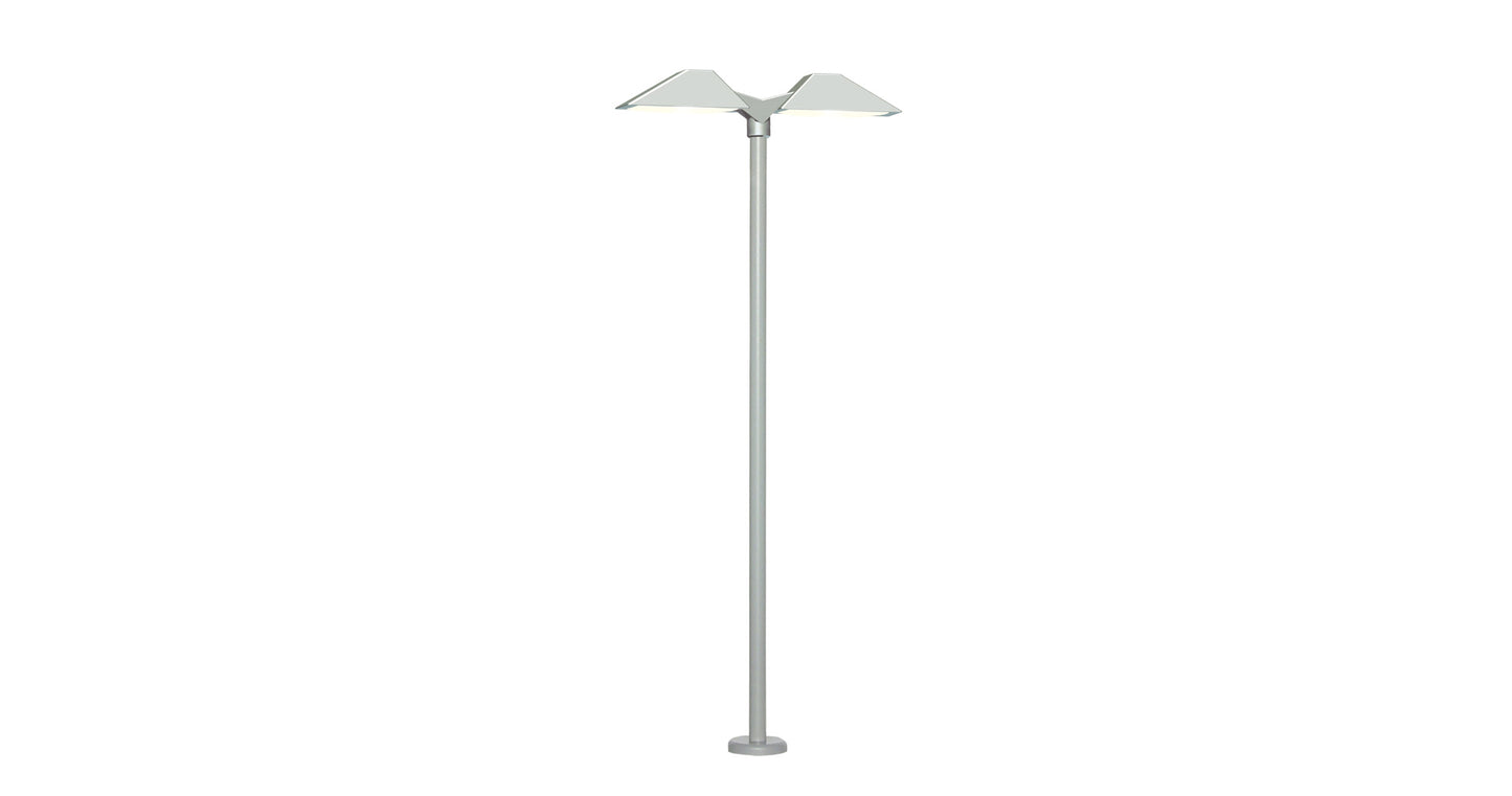 Viessmann Modellspielwaren 6484 N Double Modern Platform Lamp with 2 White LEDs