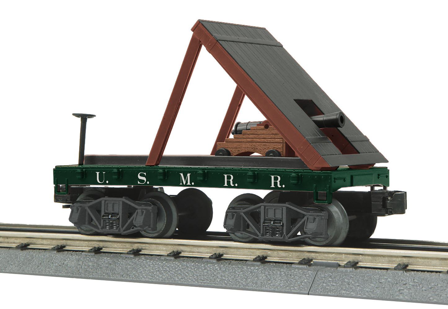 MTH 30-76760 O U.S. Military 19th Century Flatcar with Cannon