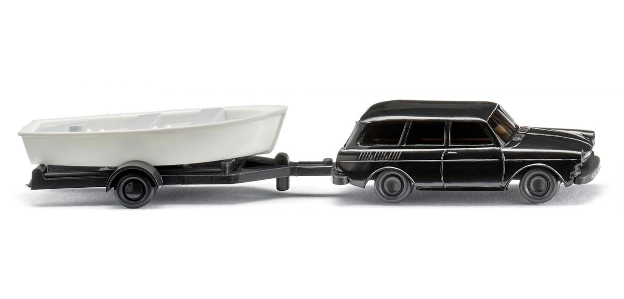 Wiking 092139 N/1:160 Mercedes-Benz 280 & Volkswagen Variant w/Attached Boat