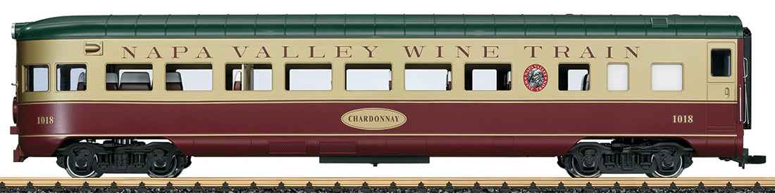 LGB 36591 G Napa Valley RR Smooth-Side Boat-Tail RTR Observation Car #1018