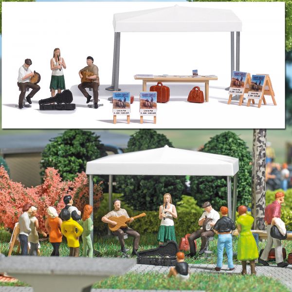 Busch 7846 HO Street Musicians Action-Set