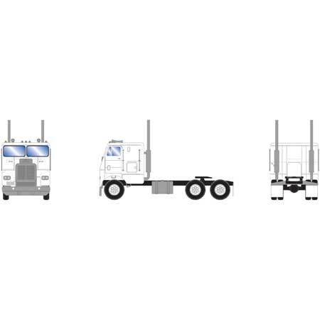 Athearn 78751 HO White Freightliner with 3 Axle Ready-To-Run
