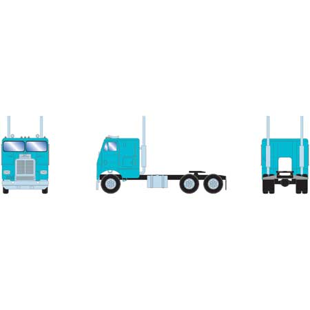 Athearn 78755 HO Teal Freightliner with 3 Axle Ready-To-Run