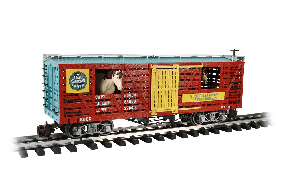 Bachmann 92719 G Ringling Bros. & Barnum & Bailey Animated Horse Car