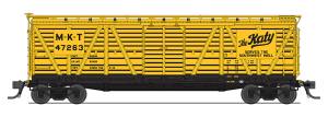 Broadway Limited 5882 HO Missouri-Kansas-Texas Cattle Sounds K7 Stock Car