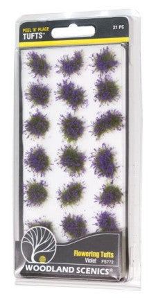Woodland Scenics FS772 Violet Flowering Tufts (Pack of 21)