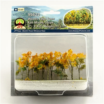 JTT Scenery Products 95622 N 2"-2.5" Fall Mixed Woods Edge Trees (Pack of 15)