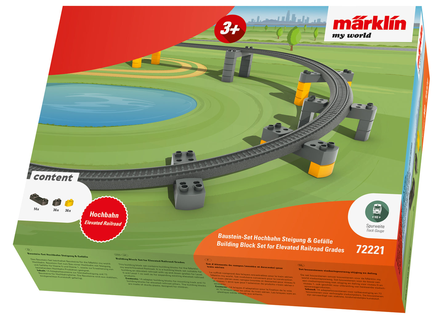 Marklin 72221 HO My World Building Block Set for Elevated Railroad Grades