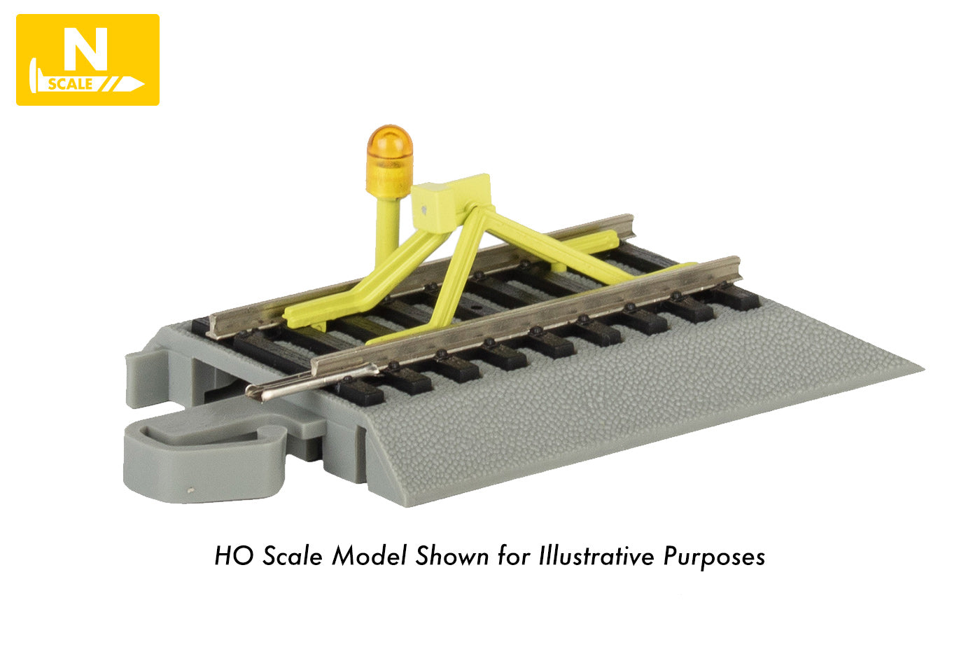 Bachmann 44858 N Nickel Silver E-Z Track Flashing LED Bumper