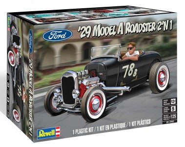 Revell 85-4463 1:25 1929 Ford Model A Roadster 2'n1 Car Plastic Model Kit
