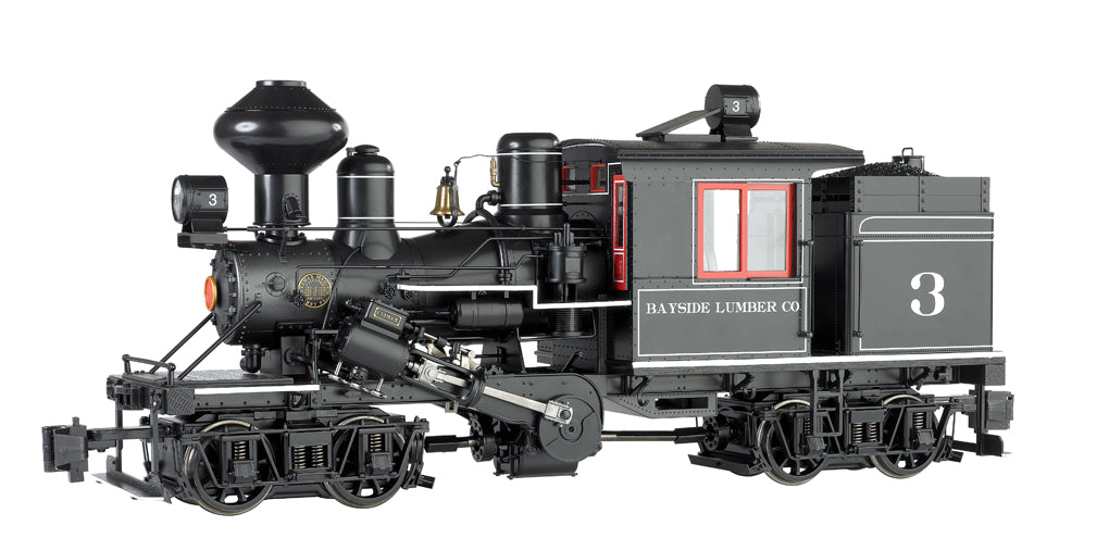 Bachmann 85096 G Bayside Lumber Company Two-Truck Climax #3 – Trainz